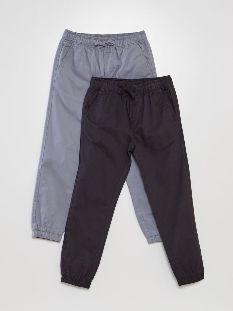 Pantalon jogging coupe large - gris - Kiabi - 18.00€