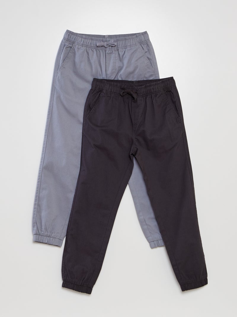 Lot de pantalons jogger - 2 pièces Bleu/gris - Kiabi