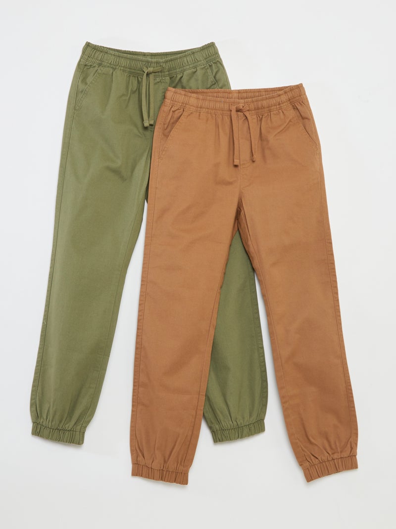 Lot de pantalons jogger - 2 pièces Kaki - Kiabi