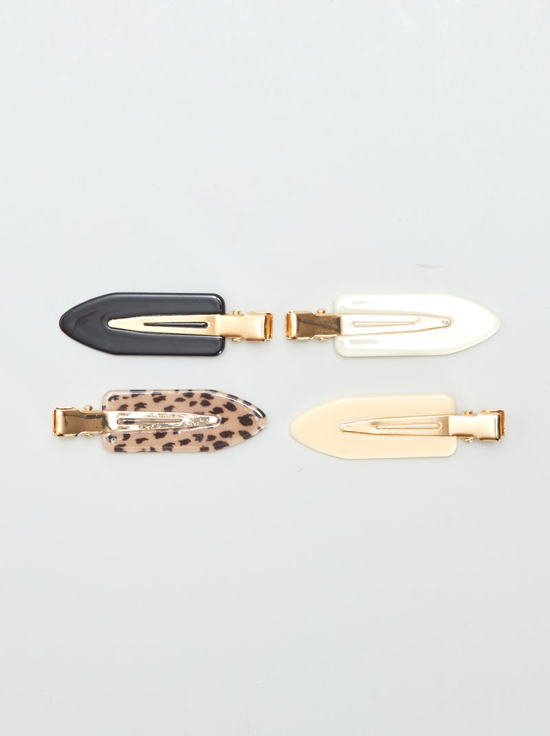 Lot de pinces croco pour cheveux Beige - Kiabi