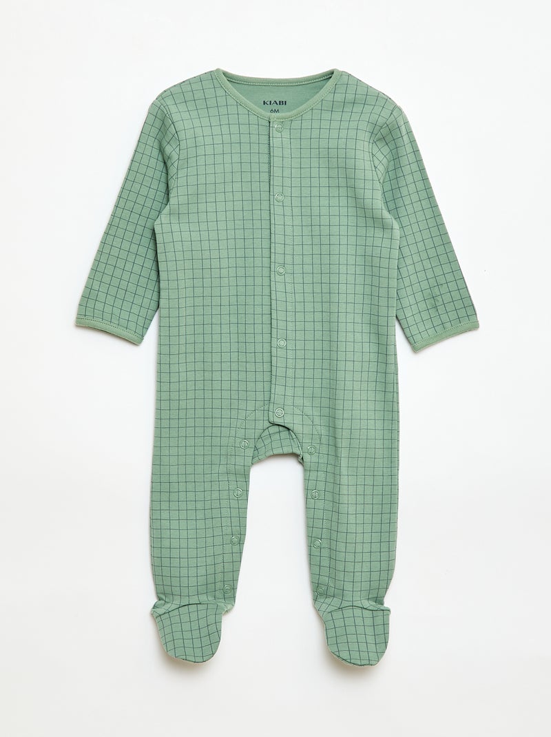 Lot de pyjamas dors biens avec pieds Vert - Kiabi
