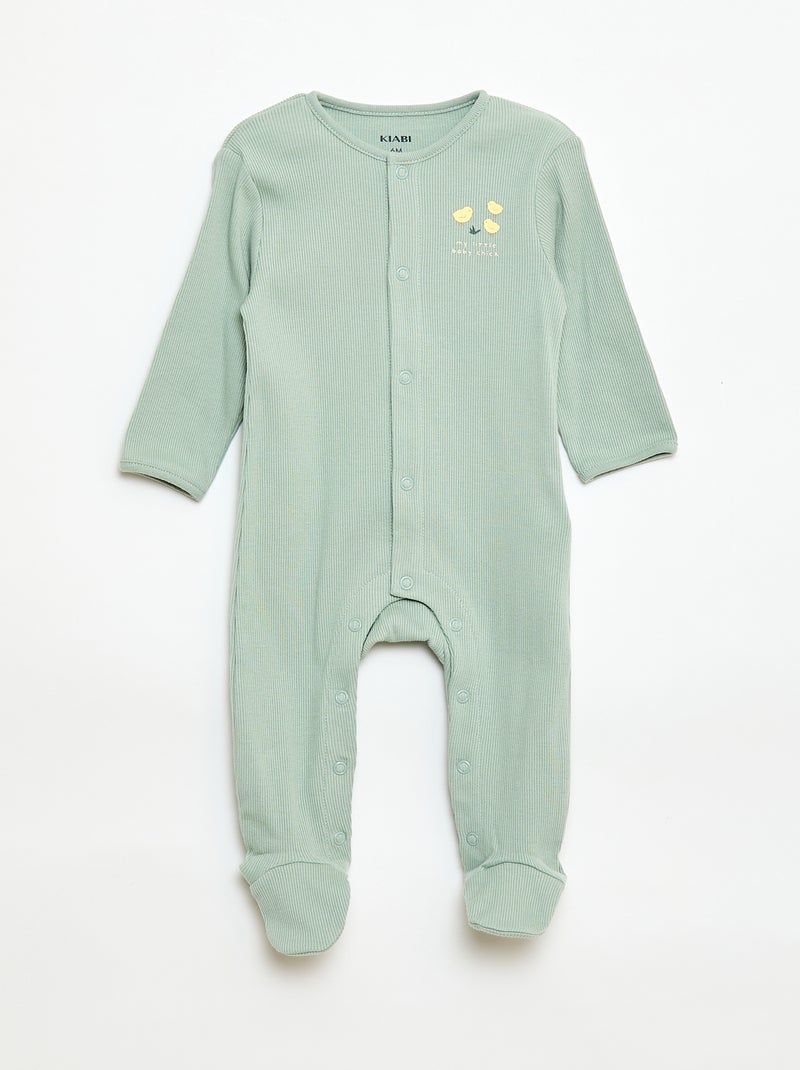 Lot de pyjamas dors biens avec pieds Vert - Kiabi