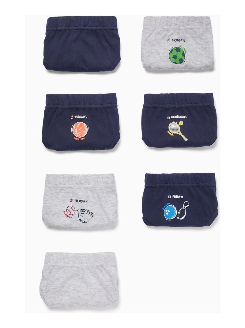 Lot de sept slips pour garçon ESSENTIALS LINE Multicolore - Kiabi