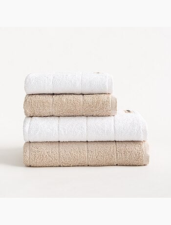 Lot de serviettes bain et toilette 100 % coton, 600 g/m², avec boucle - Gamusi