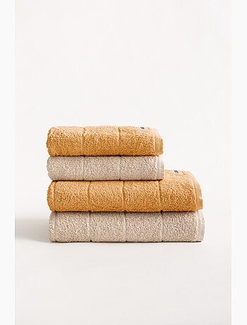 Lot de serviettes bain et toilette 100 % coton, 600 g/m², avec boucle - Gamusi