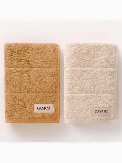 Lot de serviettes bain et toilette 100 % coton, 600 g/m², avec boucle - Gamusi - Kiabi Lot de serviettes bain et toilette 100 % coton, 600 g/m², avec boucle - Gamusi - Kiabi