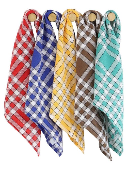 Lot de serviettes de table carreaux vichy normand jaune NELLY - Kiabi