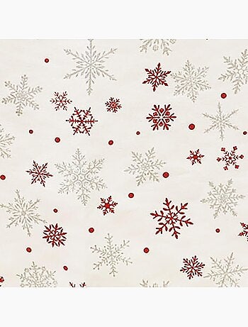 Lot de serviettes de table coton imprimés flocon