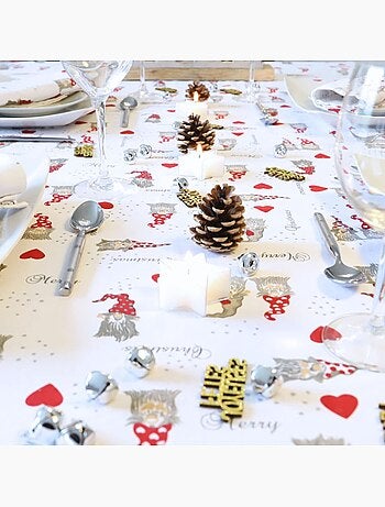 Lot de serviettes de table coton imprimés lutin