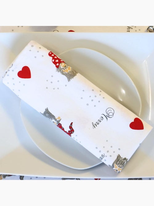 Lot de serviettes de table coton imprimés lutin - Kiabi