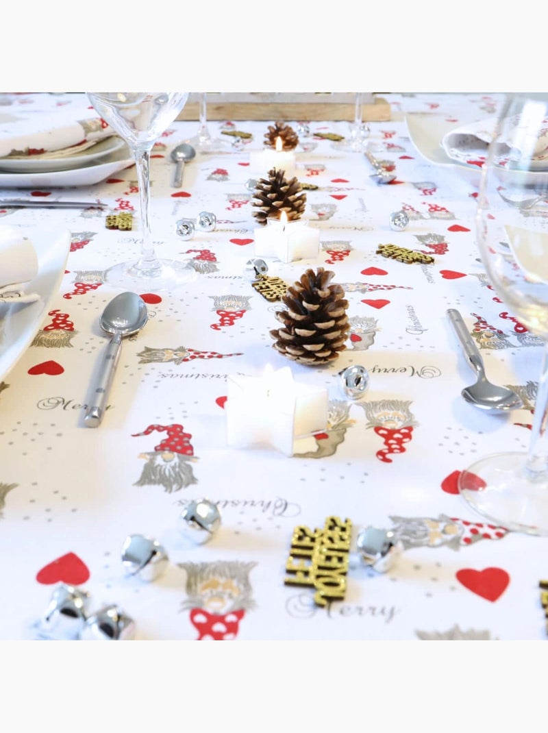 Lot de serviettes de table coton imprimés lutin Blanc - Kiabi