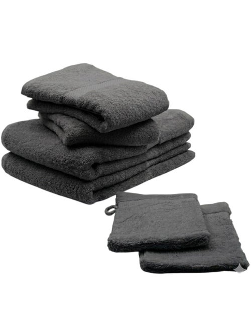 Lot de Serviettes de toilette et gants de toilette Elegance - Kiabi