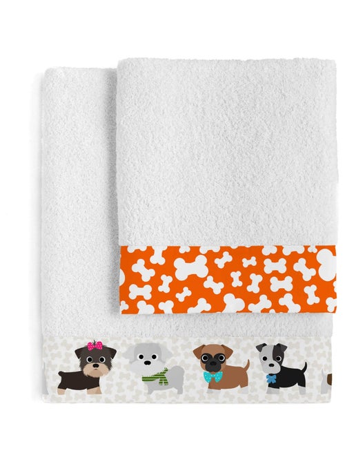 Lot de serviettes Dogs "Happyfriday" - Kiabi