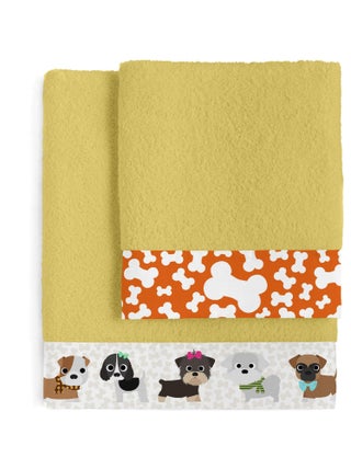Lot de serviettes Dogs "Happyfriday"