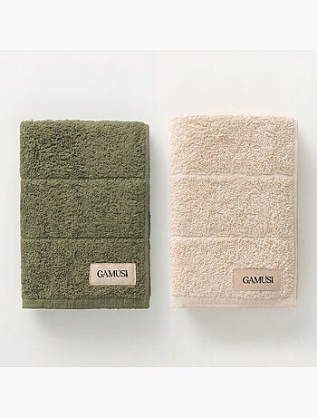 Serviette 100% coton, éponge épaisse, avec boucle - Gamusi