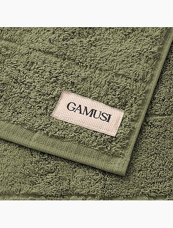 Serviette 100% coton, éponge épaisse, avec boucle - Gamusi