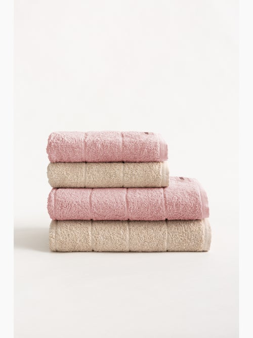 Lot de serviettes douche et toilette 100 % coton, 600 g/m², avec boucle - Gamusi - Kiabi Lot de serviettes douche et toilette 100 % coton, 600 g/m², avec boucle - Gamusi - Kiabi