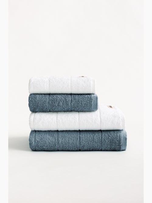 Lot de serviettes douche et toilette 100 % coton, 600 g/m², avec boucle - Gamusi - Kiabi Lot de serviettes douche et toilette 100 % coton, 600 g/m², avec boucle - Gamusi - Kiabi
