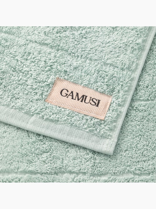 Lot de serviettes douche et toilette 100 % coton, 600 g/m², avec boucle - Gamusi - Kiabi Lot de serviettes douche et toilette 100 % coton, 600 g/m², avec boucle - Gamusi - Kiabi