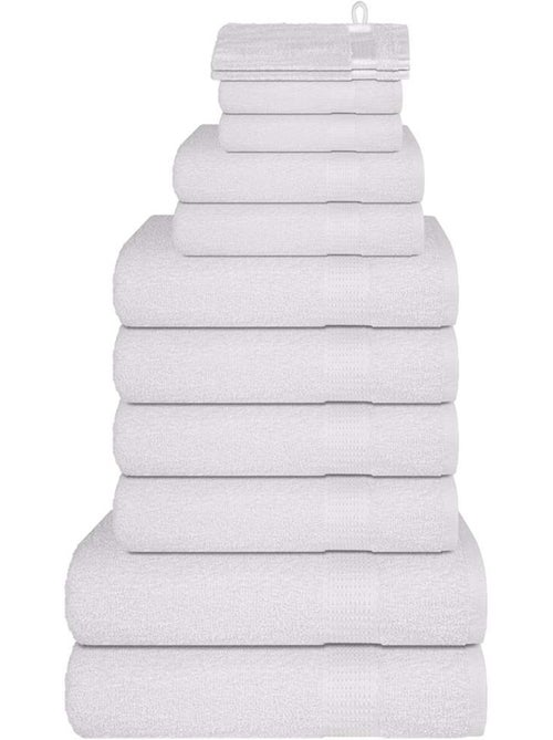 Lot de serviettes éponge coton 12 pcs frogn 360 g/m² - vidaxl - Kiabi Lot de serviettes éponge coton 12 pcs frogn 360 g/m² - vidaxl - Kiabi