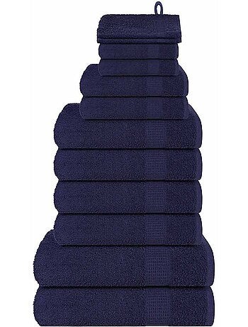 Lot de serviettes éponge coton 12 pcs frogn 360 g/m² - vidaxl