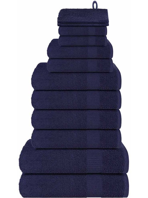 Lot de serviettes éponge coton 12 pcs frogn 360 g/m² - vidaxl - Kiabi