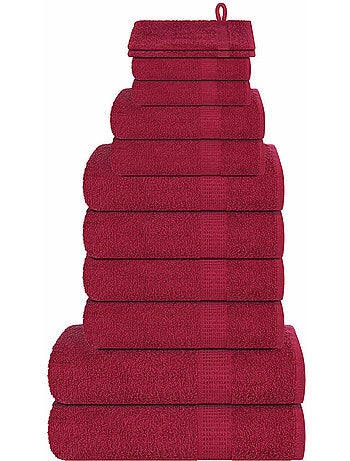 Lot de serviettes éponge coton 12 pcs frogn 360 g/m² - vidaxl