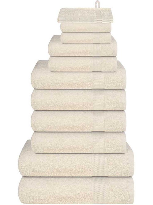 Lot de serviettes éponge coton 12 pcs frogn 360 g/m² - vidaxl - Kiabi