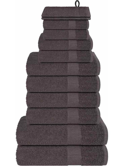 Lot de serviettes éponge coton 12 pcs frogn 360 g/m² - vidaxl - Kiabi