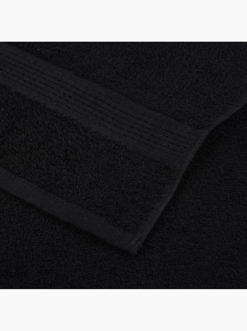 Lot de serviettes éponge coton 12 pcs frogn 360 g/m² - vidaxl Noir - Kiabi