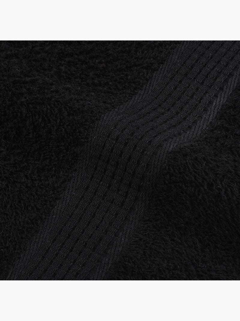 Lot de serviettes éponge coton 12 pcs frogn 360 g/m² - vidaxl Noir - Kiabi