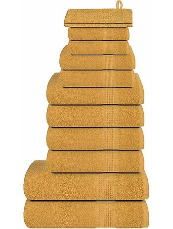 Lot de serviettes éponge coton 12 pcs frogn 360 g/m² - vidaxl