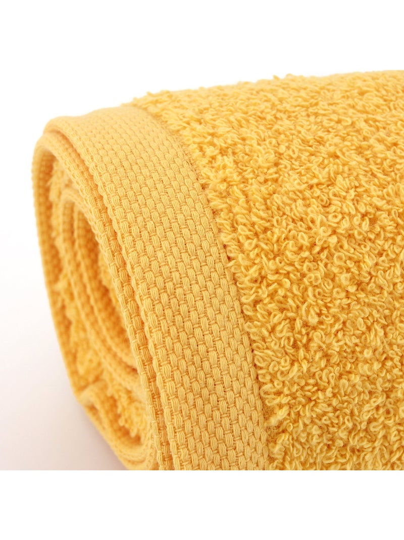 Lot de serviettes invité ALPHA 6 pièces Jaune or - Kiabi