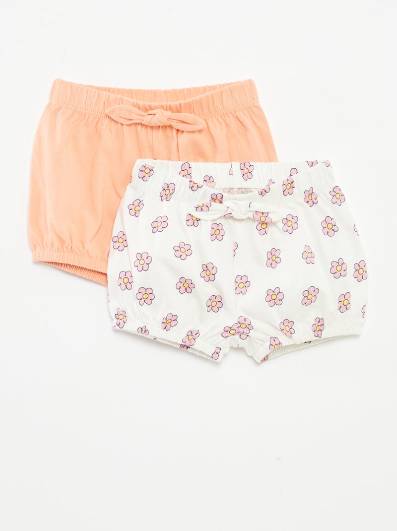 Lot de shorts avec nœuds - 2 pièces ORANGE - Kiabi