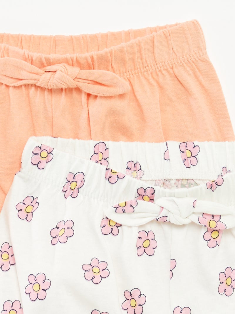 Lot de shorts avec nœuds - 2 pièces ORANGE - Kiabi
