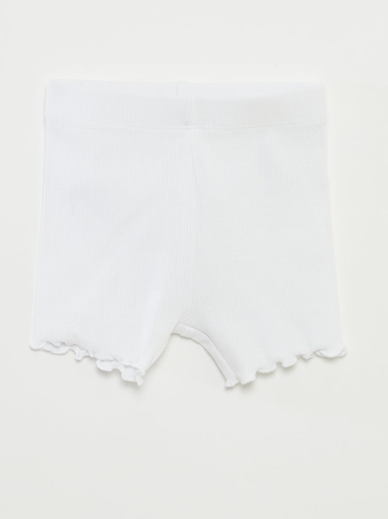 Lot de shorts cyclistes - 2 pièces BLANC - Kiabi