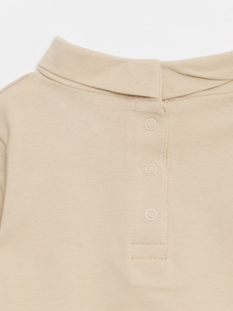 Lot de sous-pull à col montant - 2 pièces Beige - Kiabi