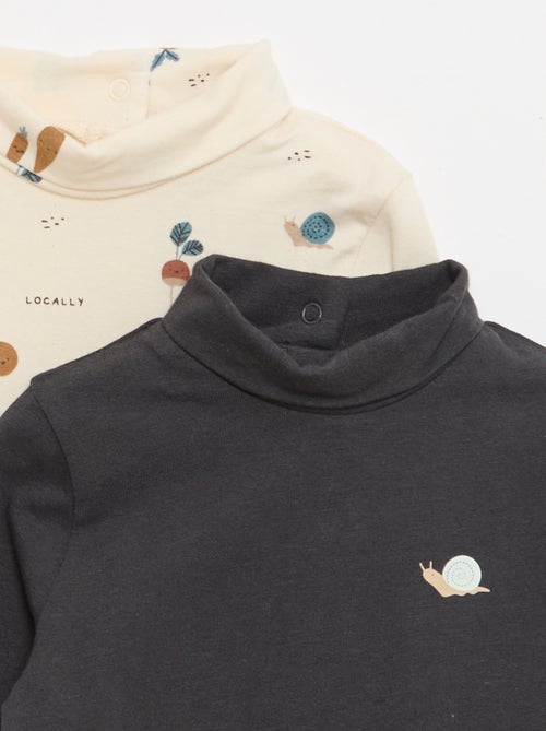 Lot de sous-pull à col montant - 2 pièces - Kiabi