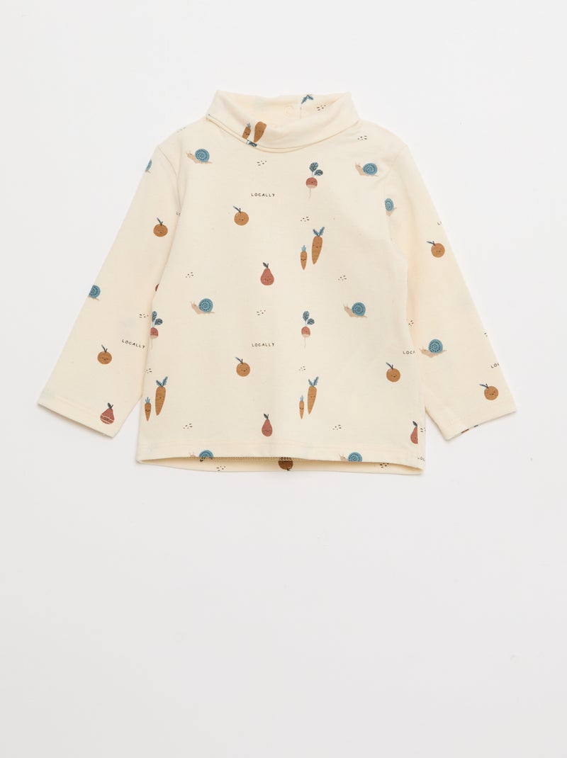 Lot de sous-pull à col montant - 2 pièces Blanc - Kiabi