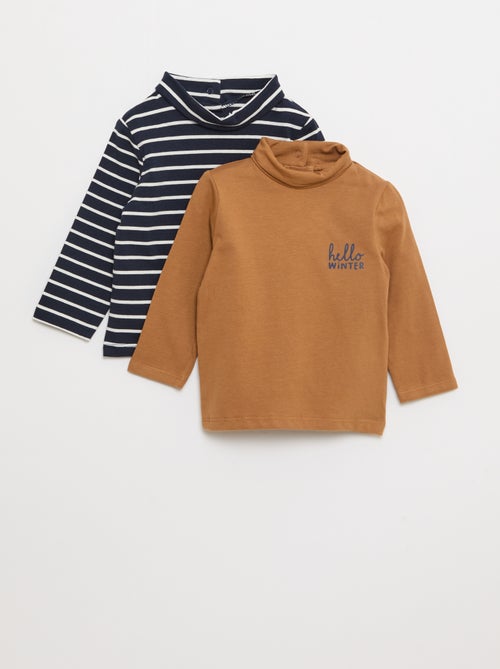 Lot de sous-pull à col montant - 2 pièces - Kiabi