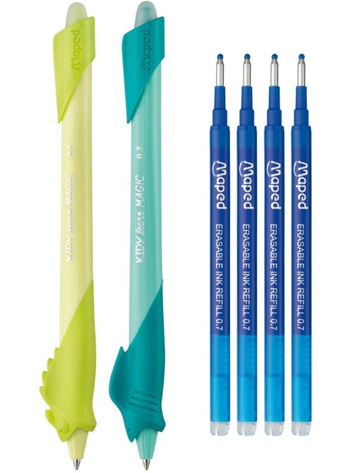 Lot de stylos effaçable kidy learn et recharges - Kiabi