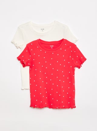 Lot de t-shirts côtelés - 2 pièces