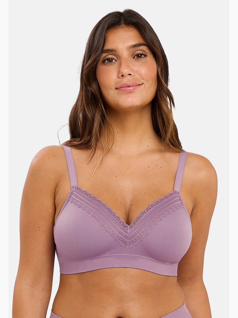 Lot de trois brassières Agathe Sans Complexe Violet/Vert/Rose - Kiabi
