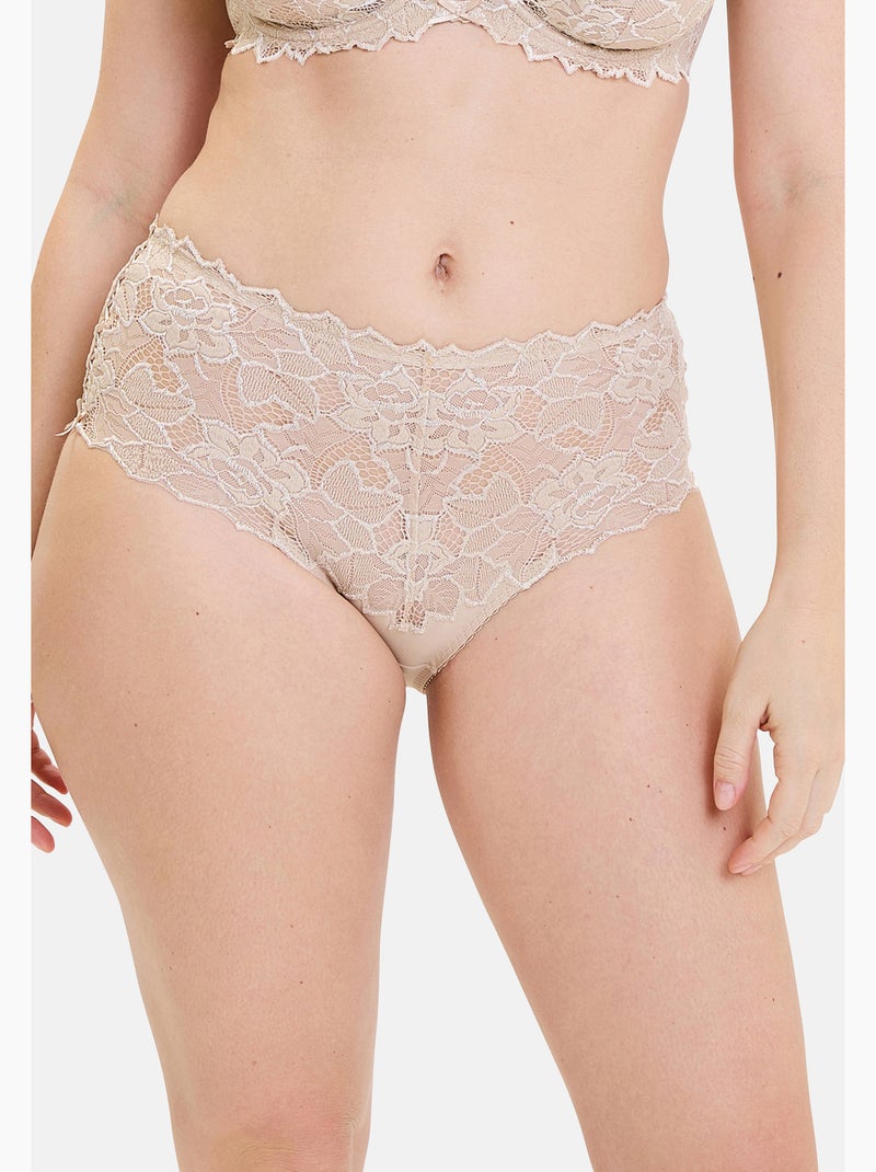 Lot de trois culottes arum sans complexe lingerie Noir Beige Blanc - Kiabi