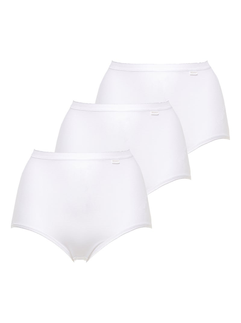 Lot de trois culottes Simplement Coton B Sans Complexe Blanc - Kiabi