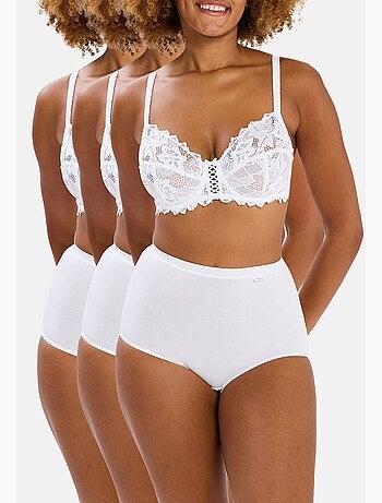 Lot de trois culottes simplement coton b sans complexe lingerie