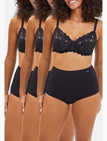 Lot de trois culottes simplement coton b sans complexe lingerie