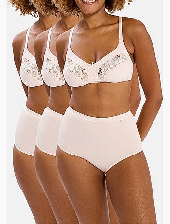 Lot de trois culottes simplement coton b sans complexe lingerie
