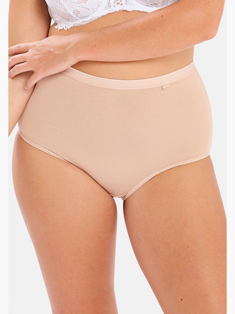 Lot de trois culottes Simplement Coton B Sans Complexe Marron - Kiabi