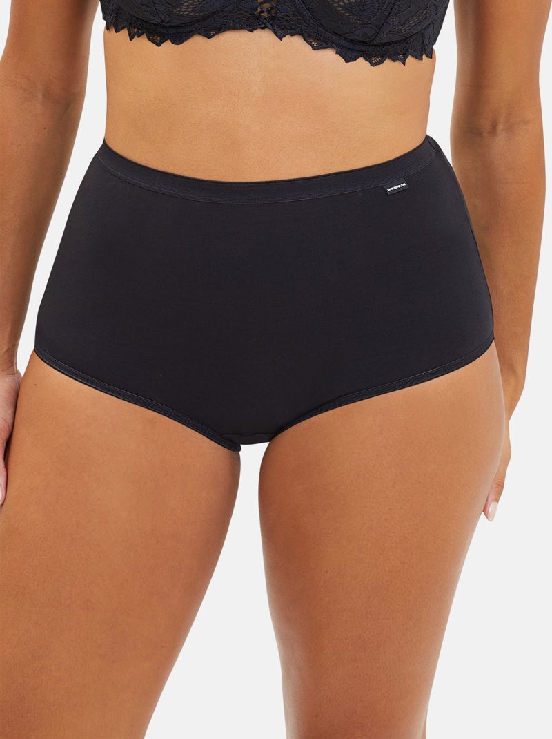 Lot de trois culottes Simplement Coton B Sans Complexe Noir - Kiabi